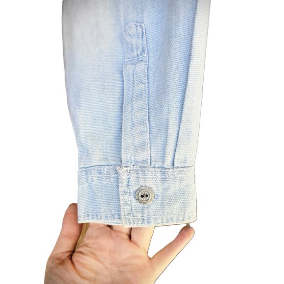 Western Embroidered Long Sleeve Button Down Shaver Lake Top Large NEW - Picture 6 of 7